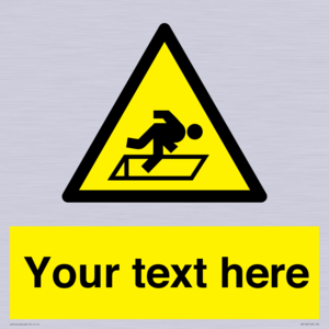 Custom Warning Hatch Sign